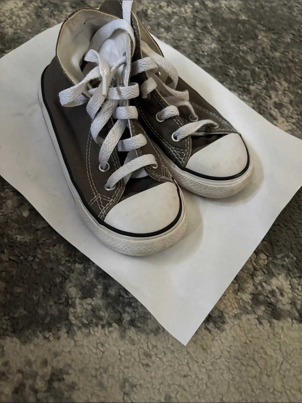 Converse Kids High-Top Sneakers in Brown with White Accents